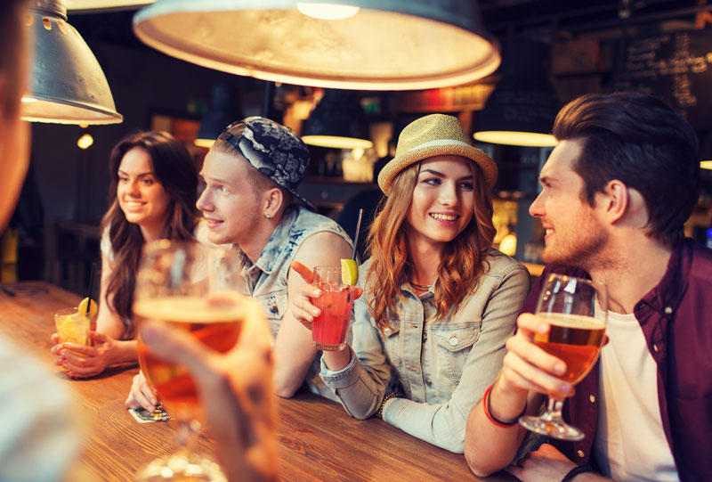 people at bar